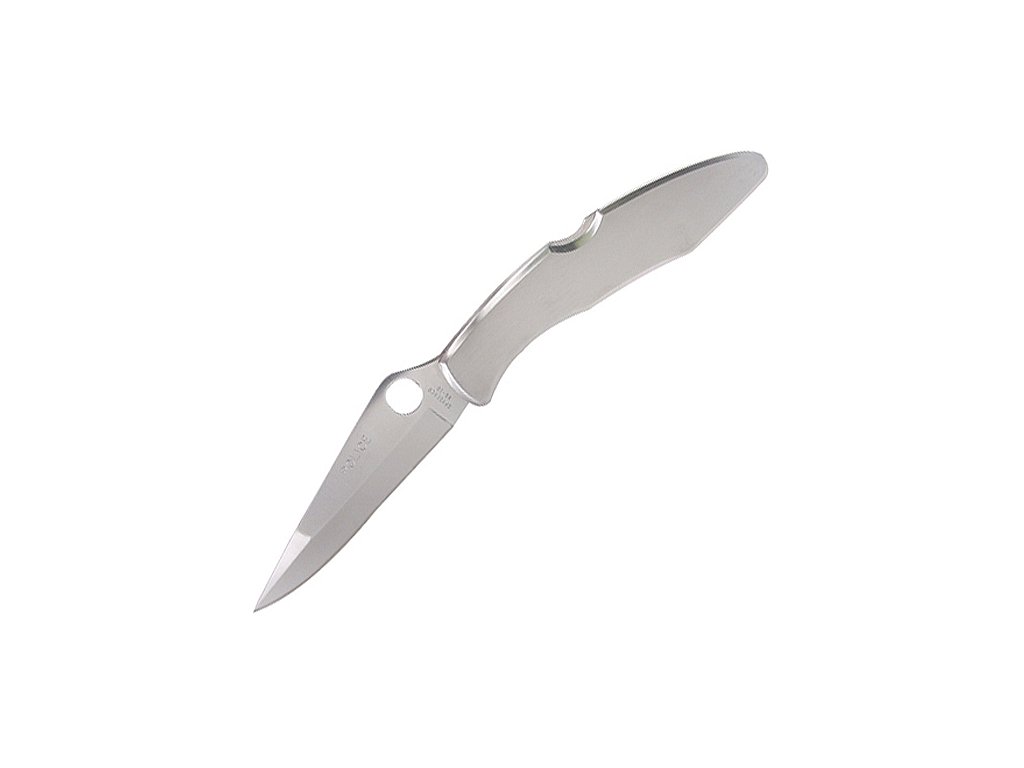 C07P - Spyderco - Police, zavírací nůž s klipem, nerezová střenka, hladké ostří - 1