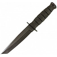 KB1254,Ka-Bar,Short Black Tanto, pevný nůž s pouzdrem