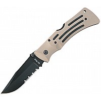 KB3053,Ka-Bar,Desert Mule Folder, zavírací nůž s pouzdrem, kombinované ostří