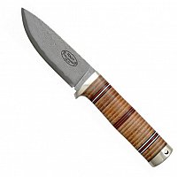 NL5cx,Fällkniven,NL5cx Idun lovecký nůž ocel damašek+ pouzdro kožené